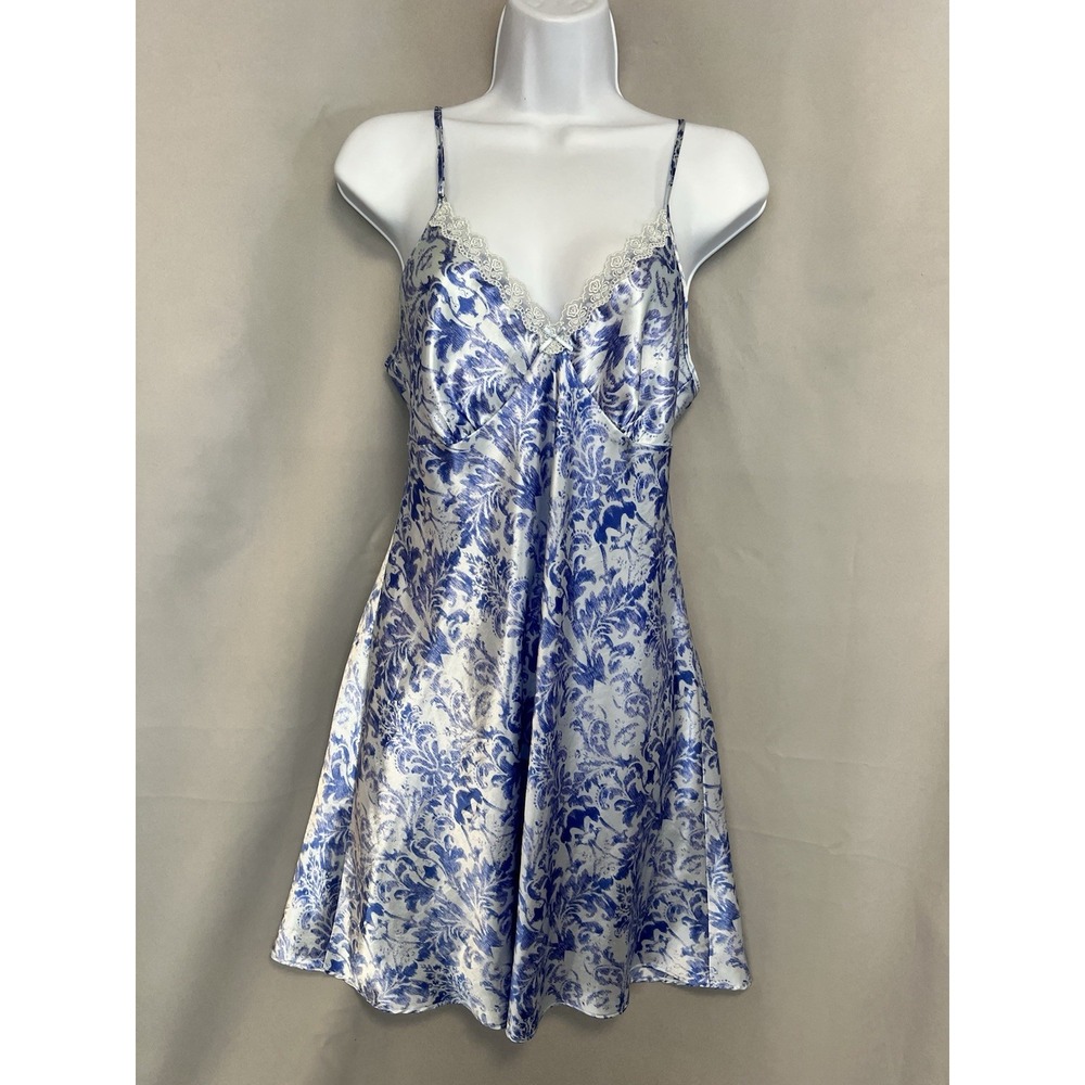 Adonna Babydoll Nightgown Blue Sz Medium